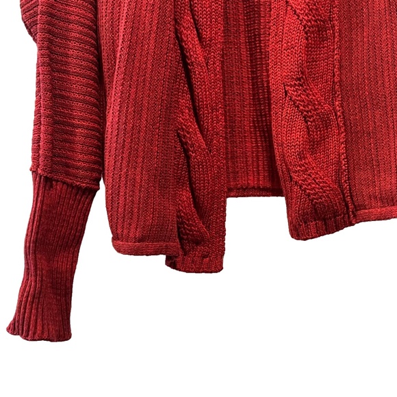 COPY - Calvin Klein Juniors Red Fit & Flare Cotton Knit Open Front Cardigan Swe… - Picture 8 of 12